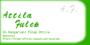 attila fulep business card