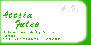 attila fulep business card